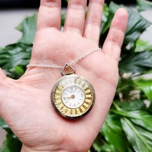Vintage Swiss Lucerne Watch Necklace